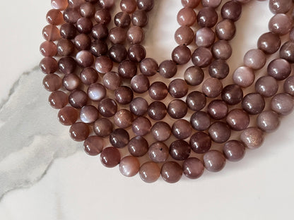 Chocolate Moonstone smooth Spherical shape beads