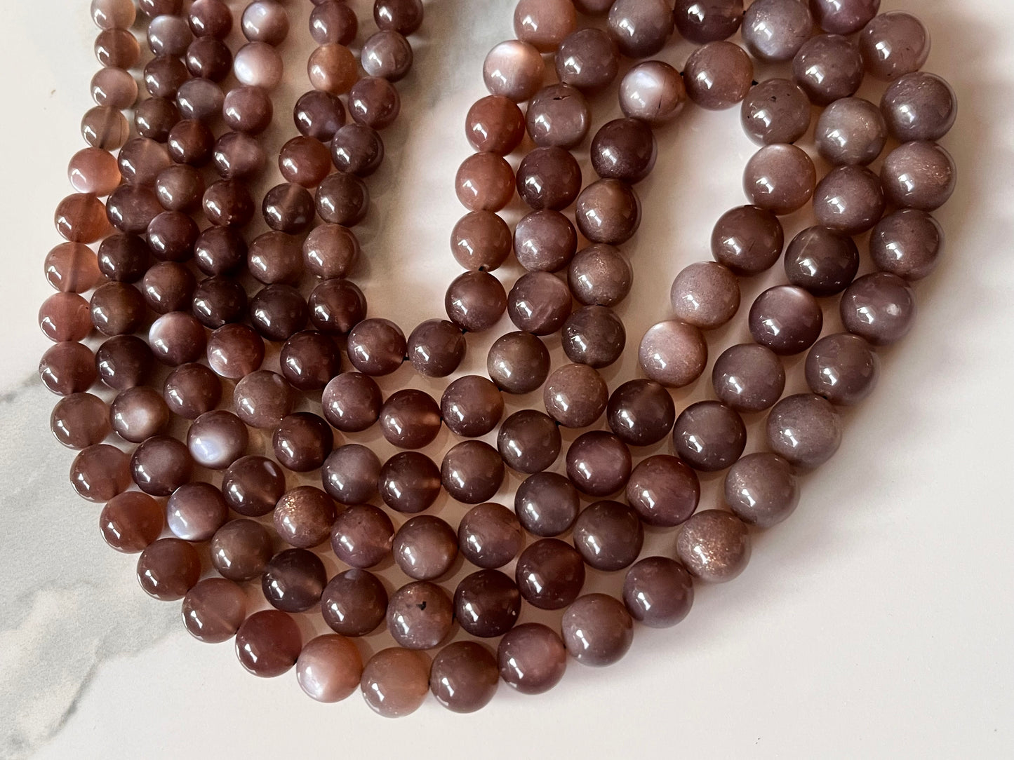 Chocolate Moonstone smooth Spherical shape beads