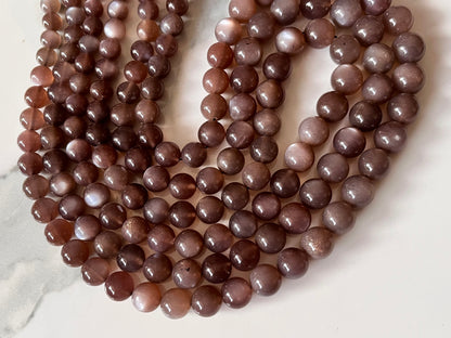 Chocolate Moonstone smooth Spherical shape beads