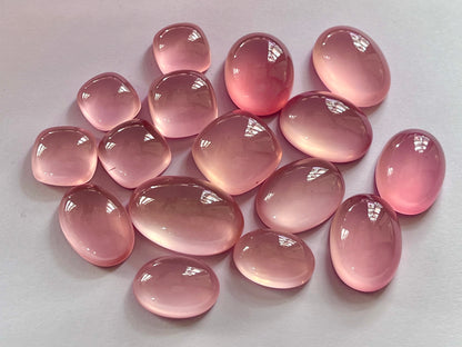 Natural Madagascar Rose Quartz Cabochon Gemstone Lot