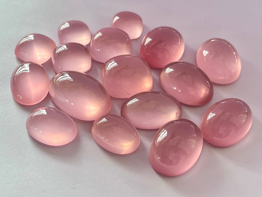 Natural Madagascar Rose Quartz Cabochon Gemstone Lot