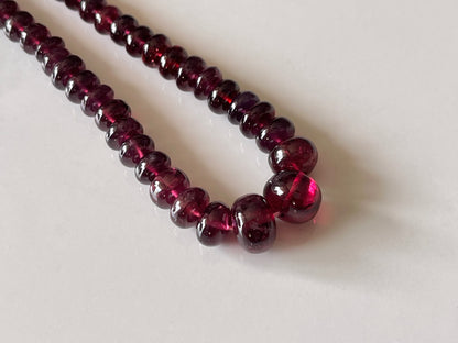 Rhodolite Garnet Smooth Rondelle Shape Beads