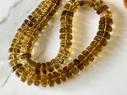 Champagne Quartz Smooth Bolt Shape Beads