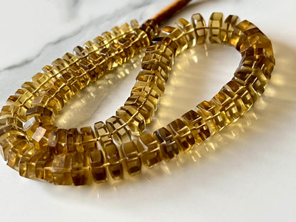 Champagne Quartz Smooth Bolt Shape Beads