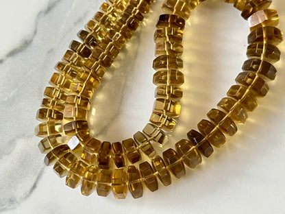 Champagne Quartz Smooth Bolt Shape Beads