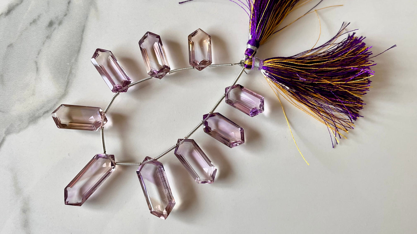 Ametrine Fancy Cut stone Beads