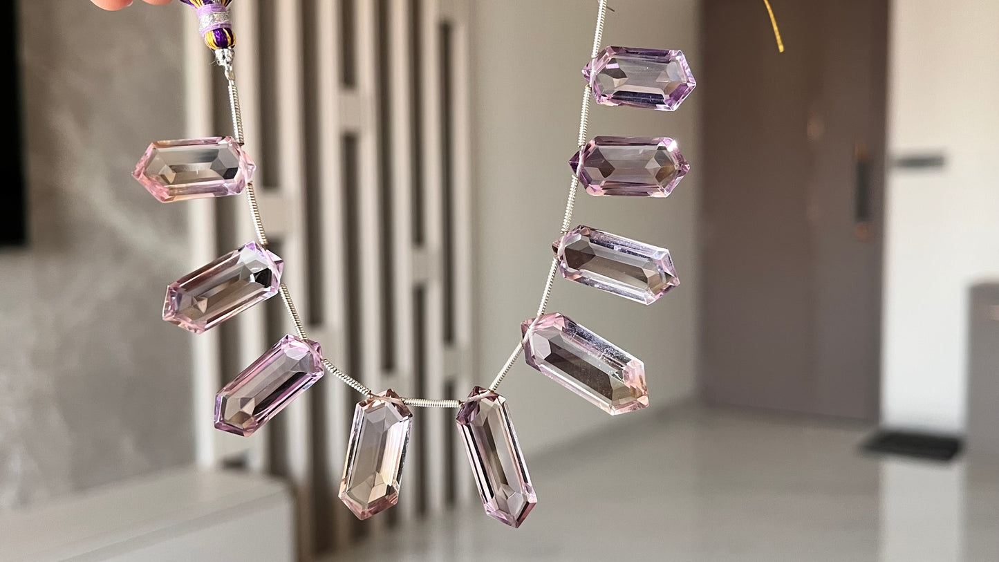 Ametrine Fancy Cut stone Beads