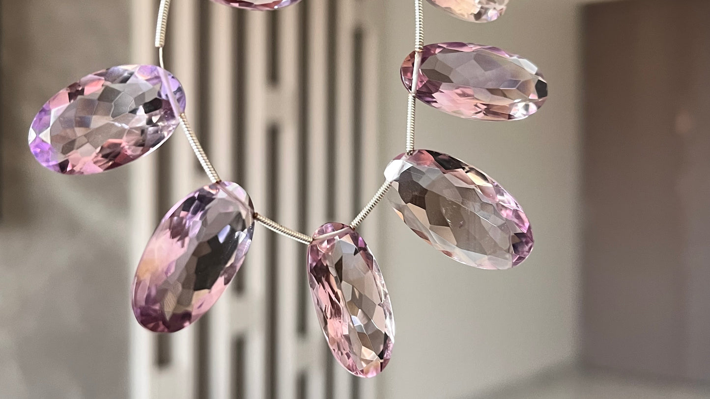 Ametrine Oval Cut stone Beads