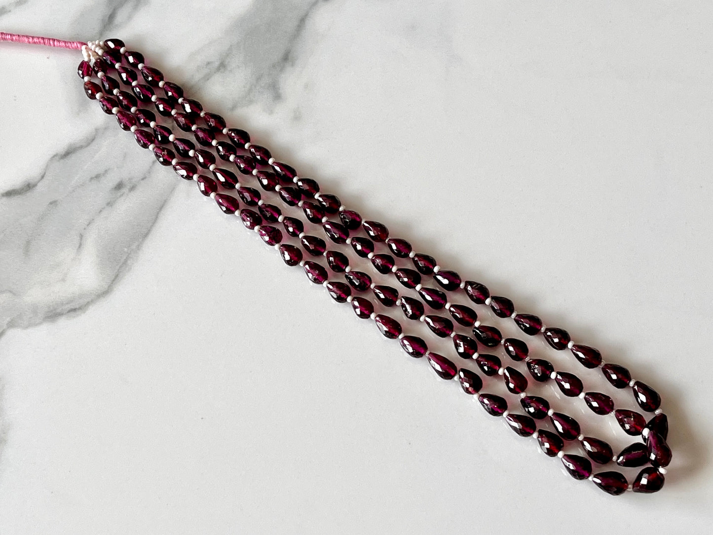 Rhodolite Garnet Faceted Drops