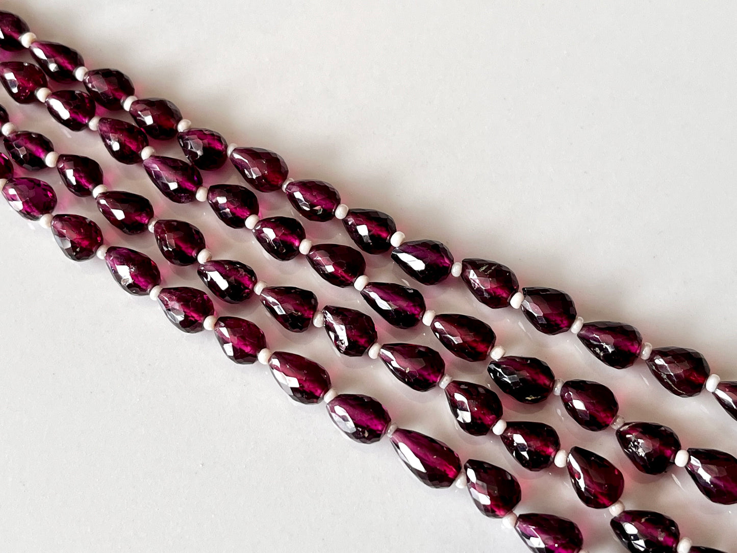 Rhodolite Garnet Faceted Drops