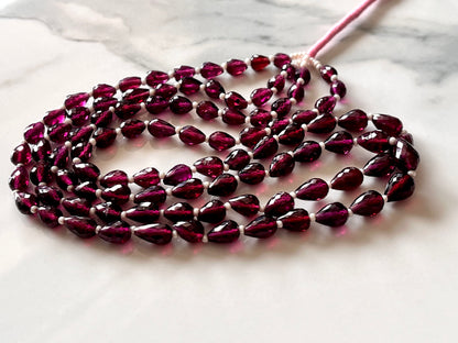 Rhodolite Garnet Faceted Drops