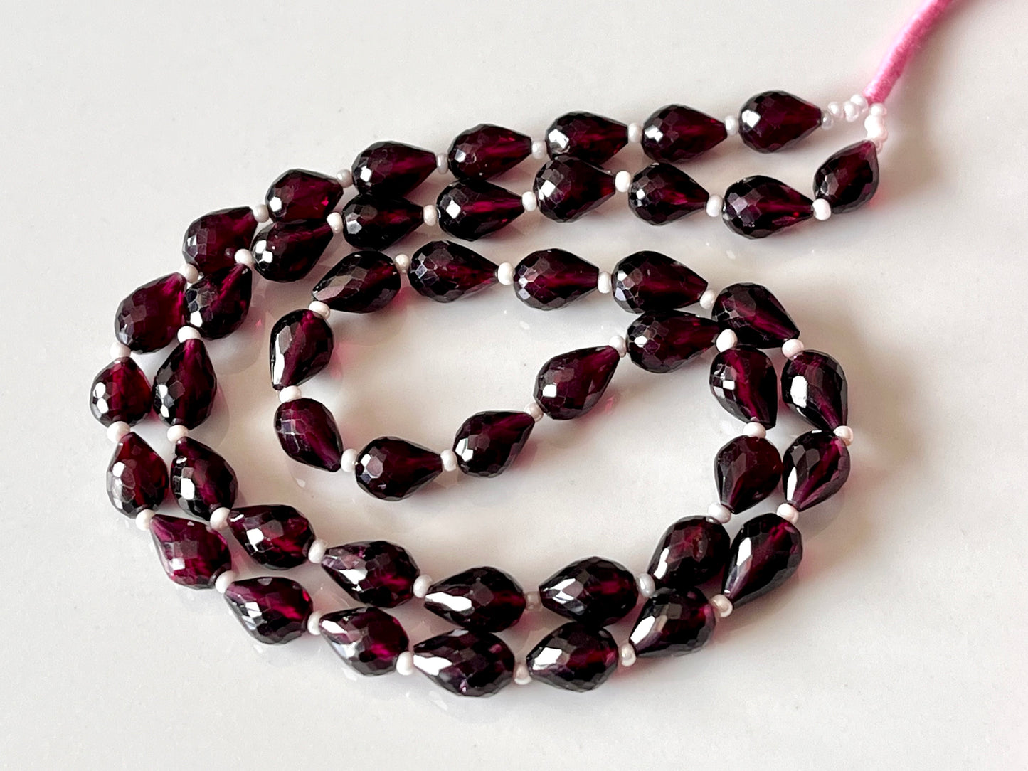 Rhodolite Garnet Faceted Drops