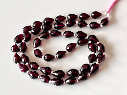Rhodolite Garnet Faceted Drops