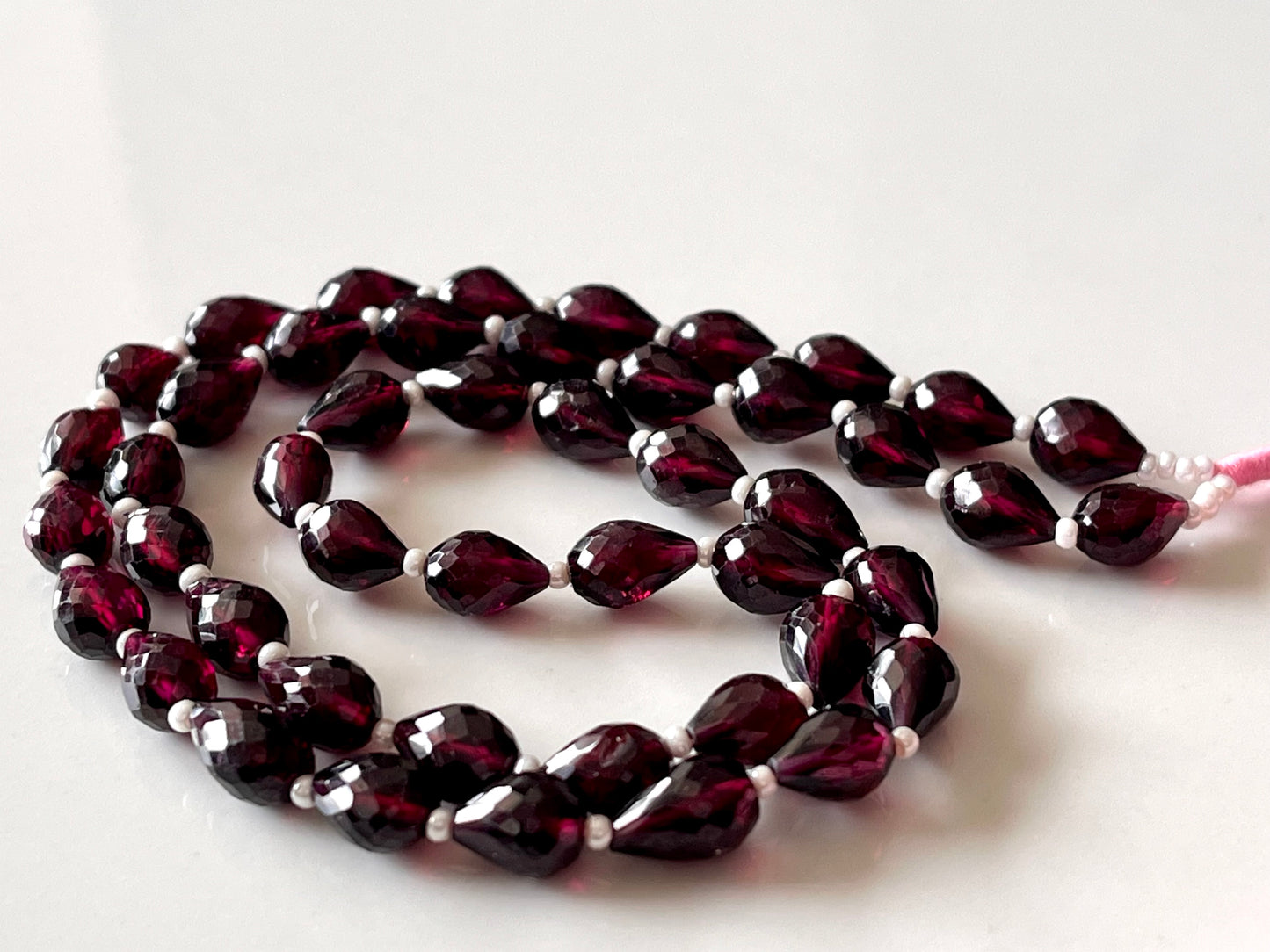 Rhodolite Garnet Faceted Drops