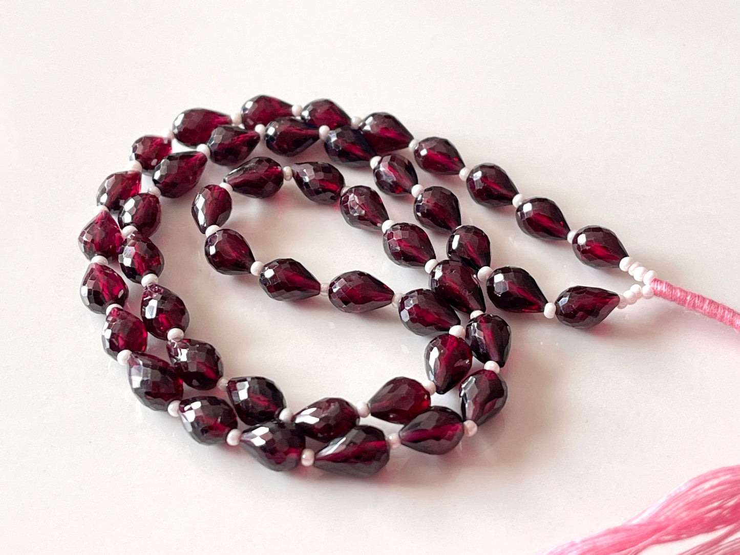 Rhodolite Garnet Faceted Drops