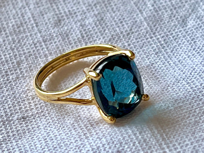 London Blue Topaz 925 Silver Ring