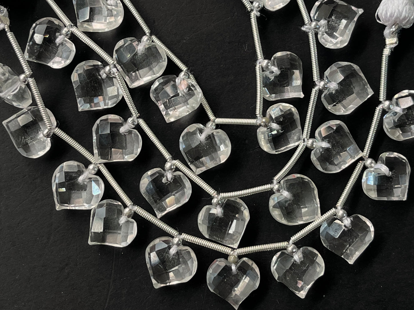 Crystal Quartz briolette beads