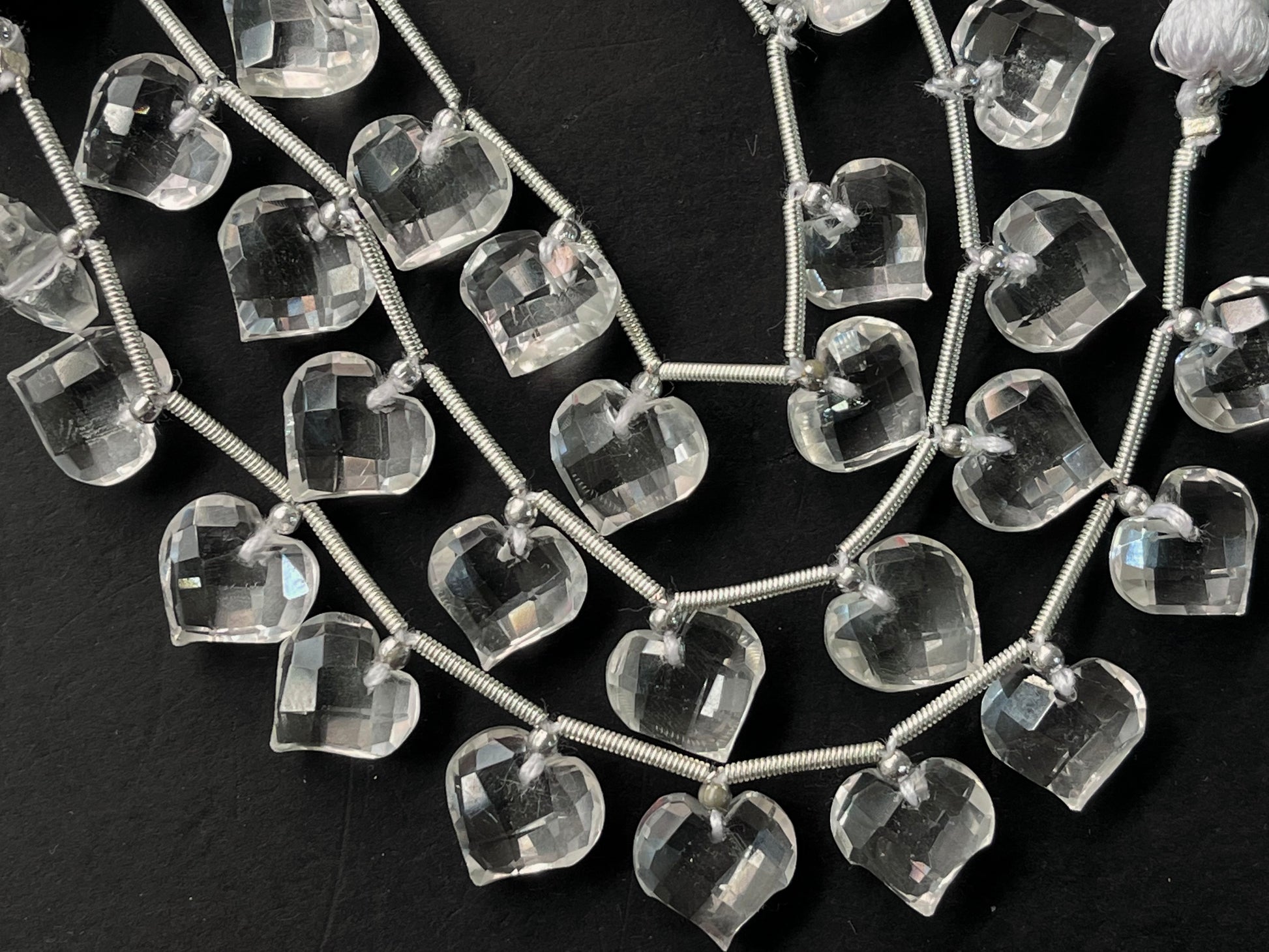 Crystal Quartz briolette beads