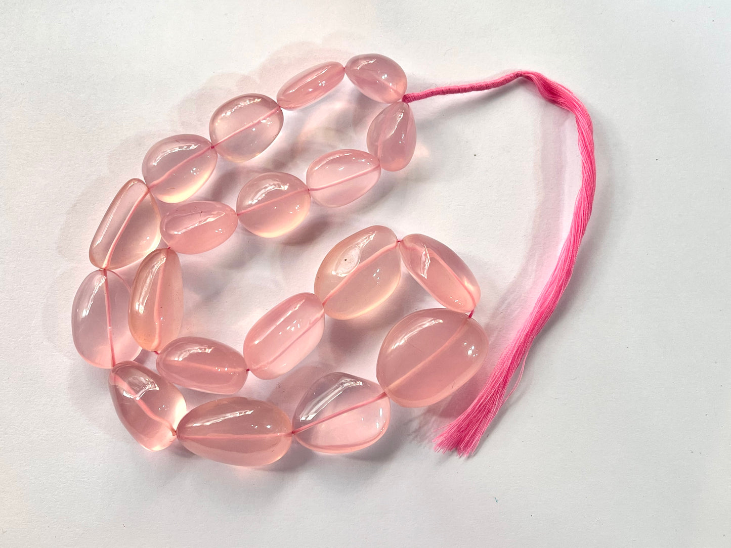 Madagascar Rose Quartz Tumble Shape Beads