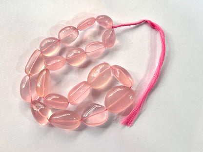 Madagascar Rose Quartz Tumble Shape Beads
