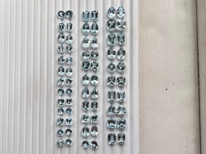 Natural Aquamarine Gemstone Pair | Aquamarine for Earrings