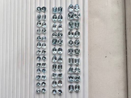 Natural Aquamarine Gemstone Pair | Aquamarine for Earrings
