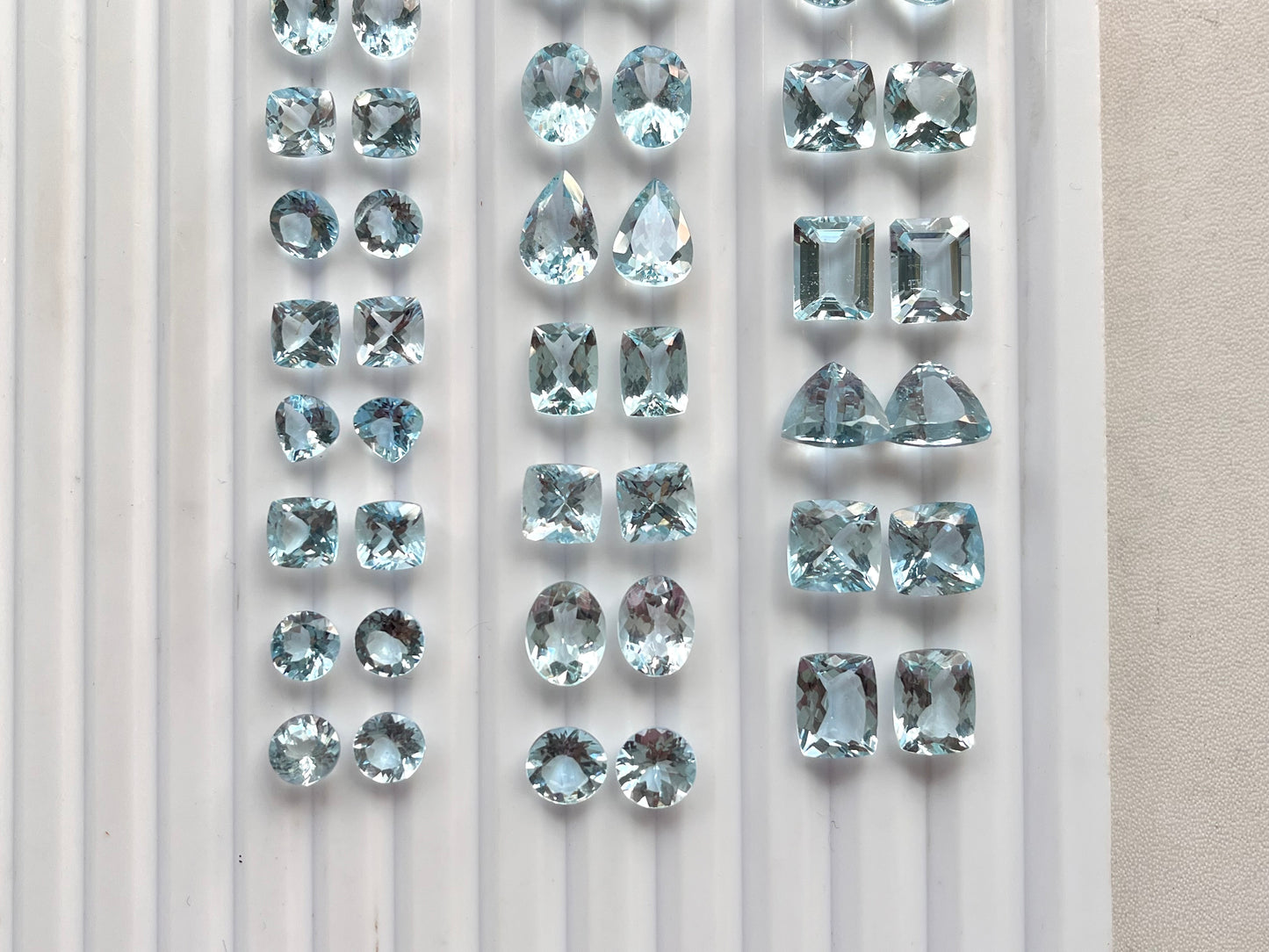 Natural Aquamarine Gemstone Pair | Aquamarine for Earrings