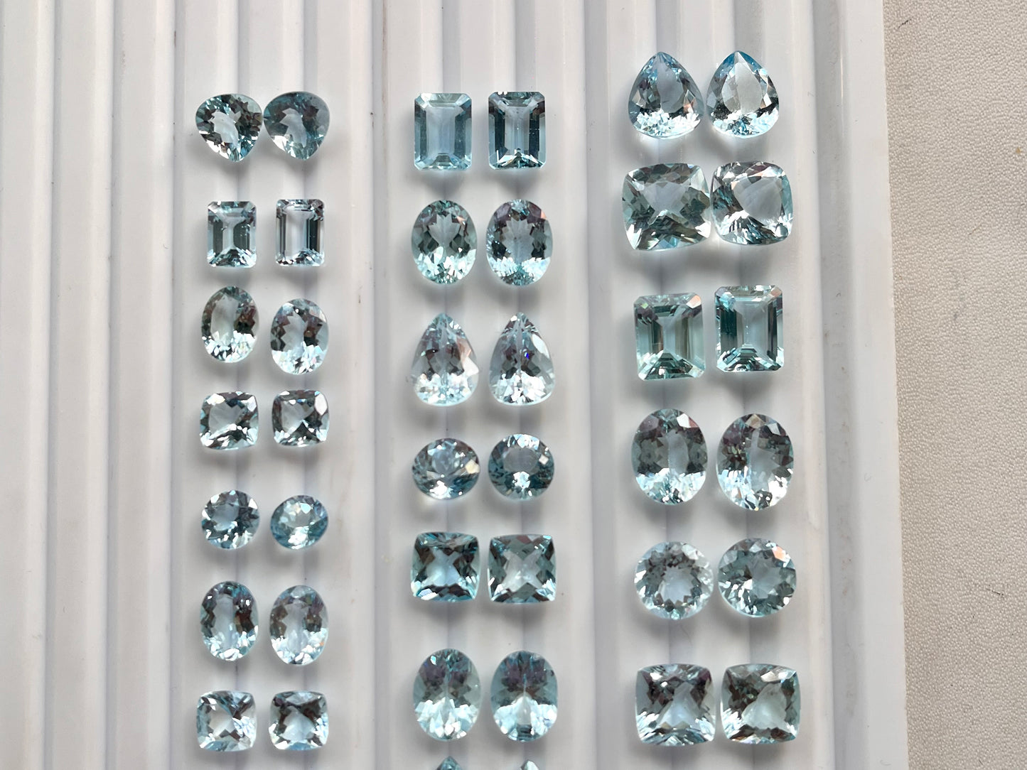 Natural Aquamarine Gemstone Pair | Aquamarine for Earrings