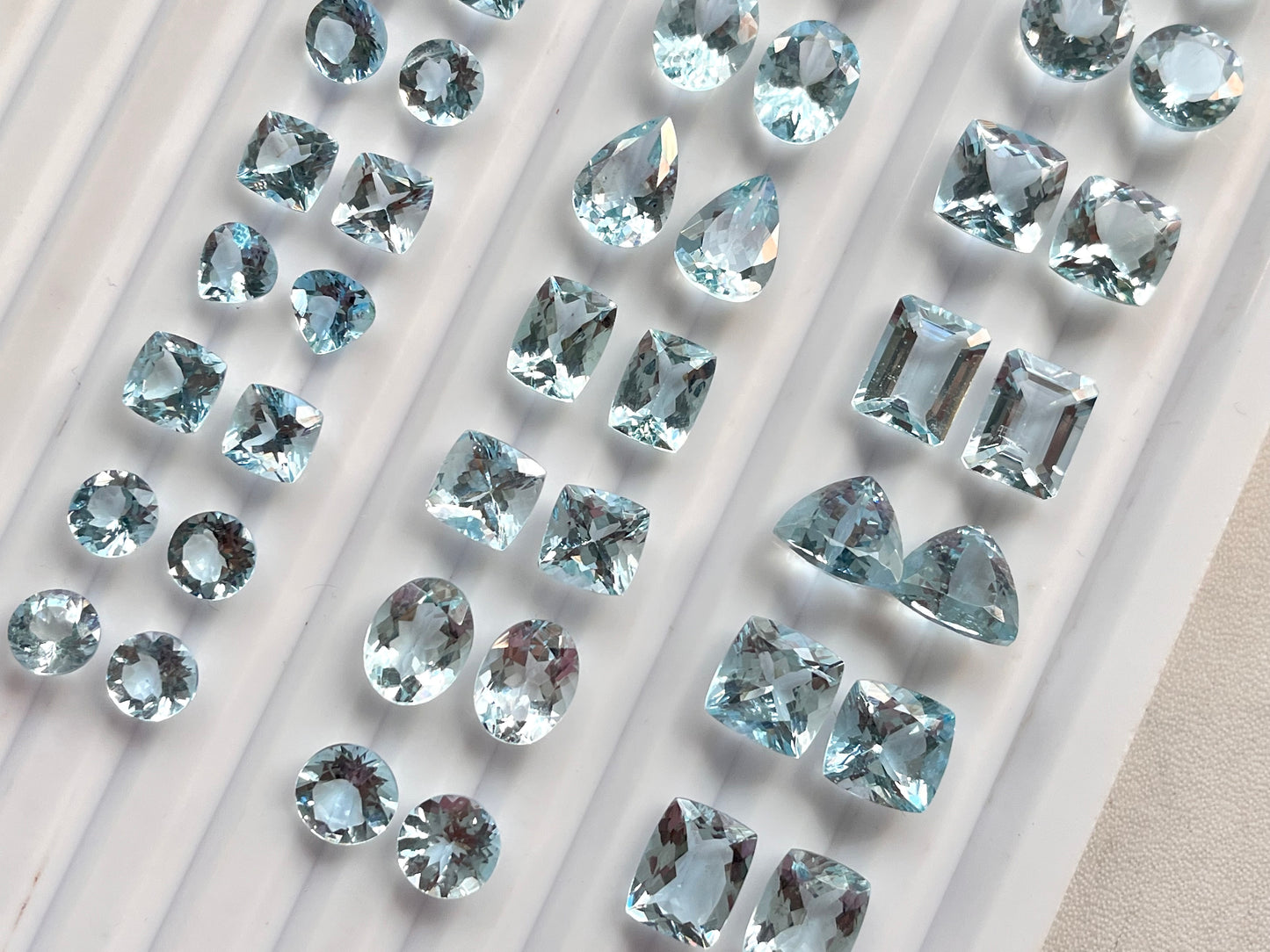 Natural Aquamarine Gemstone Pair | Aquamarine for Earrings