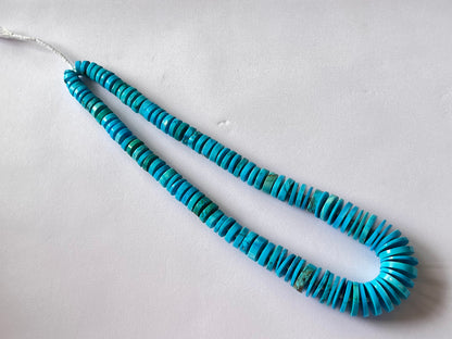 Blue Turquoise Smooth Heishi Tyre Shape Beads