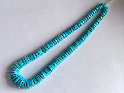 Blue Turquoise Smooth Heishi Tyre Shape Beads