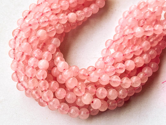 Rose Quartz Smooth Spherical shape beads