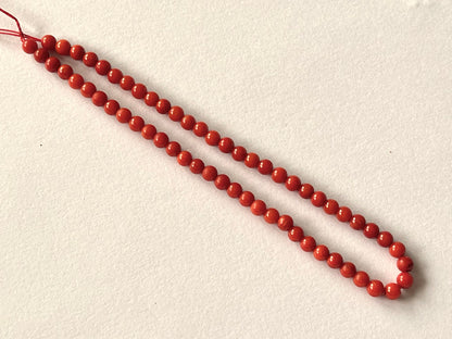 AAA Natural Italian Coral Round Shape Beads