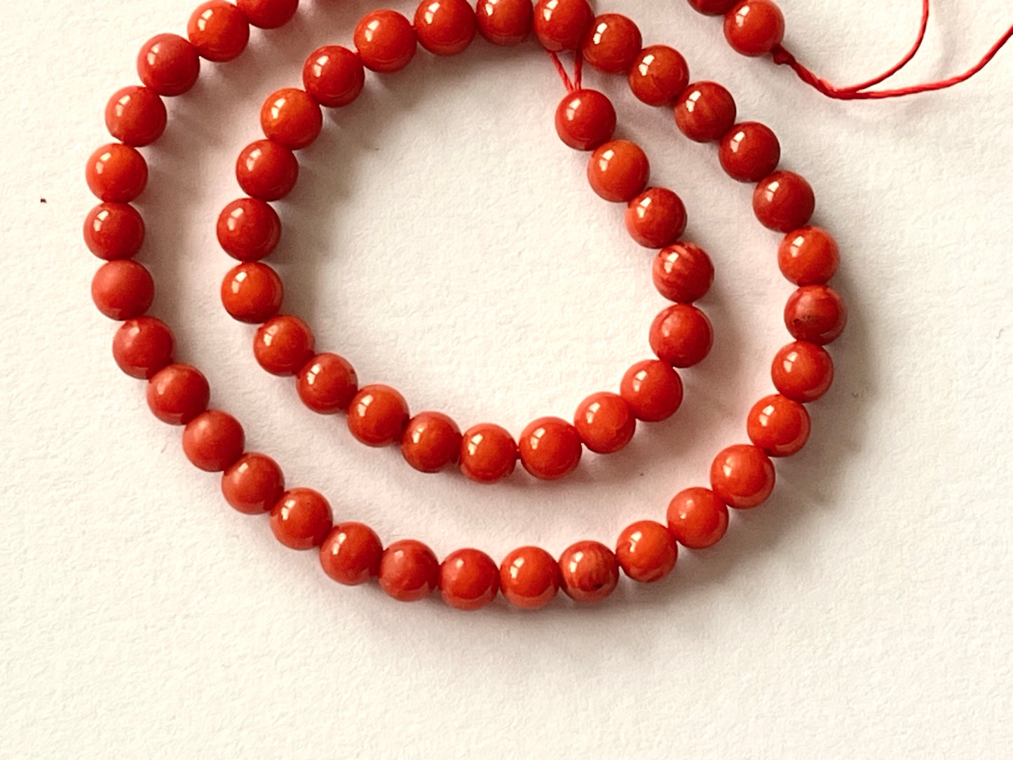 AAA Natural Italian Coral Round Shape Beads