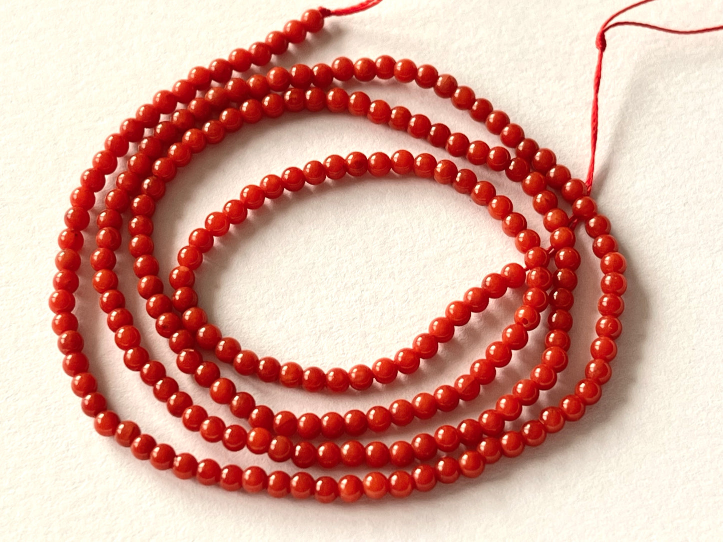 AAA Natural Italian Coral Round Shape Beads