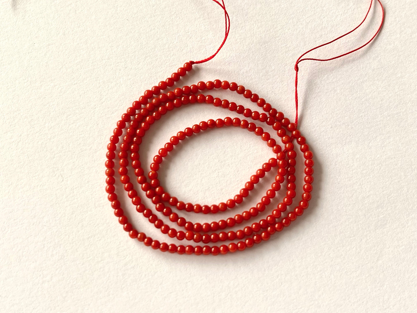 AAA Natural Italian Coral Round Shape Beads