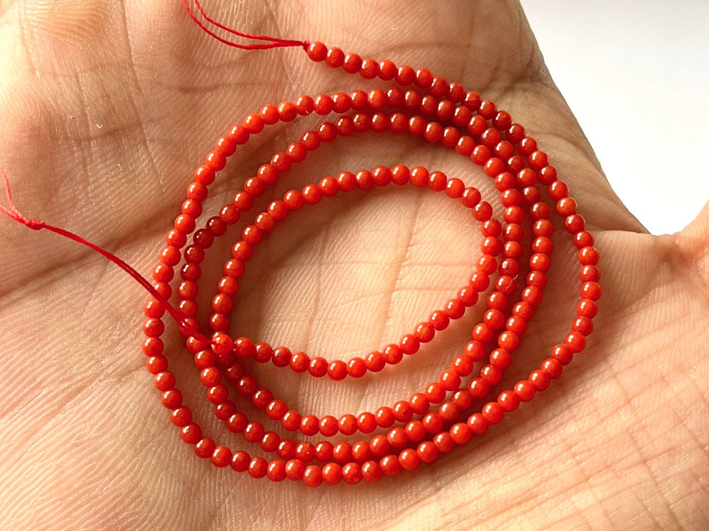 AAA Natural Italian Coral Round Shape Beads