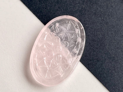 Natural Rose Quartz Carved Pair