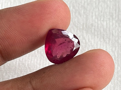 Ruby Heart Shape Cut Stone Pair