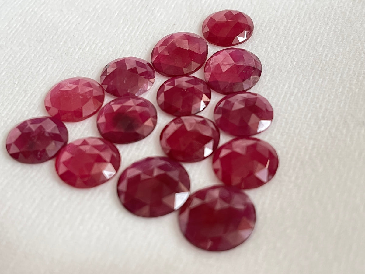 Ruby Round Shape Faceted Loose gemstones - 14 Pieces