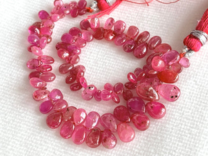 Ruby (Jhonson Mines) smooth pear beads