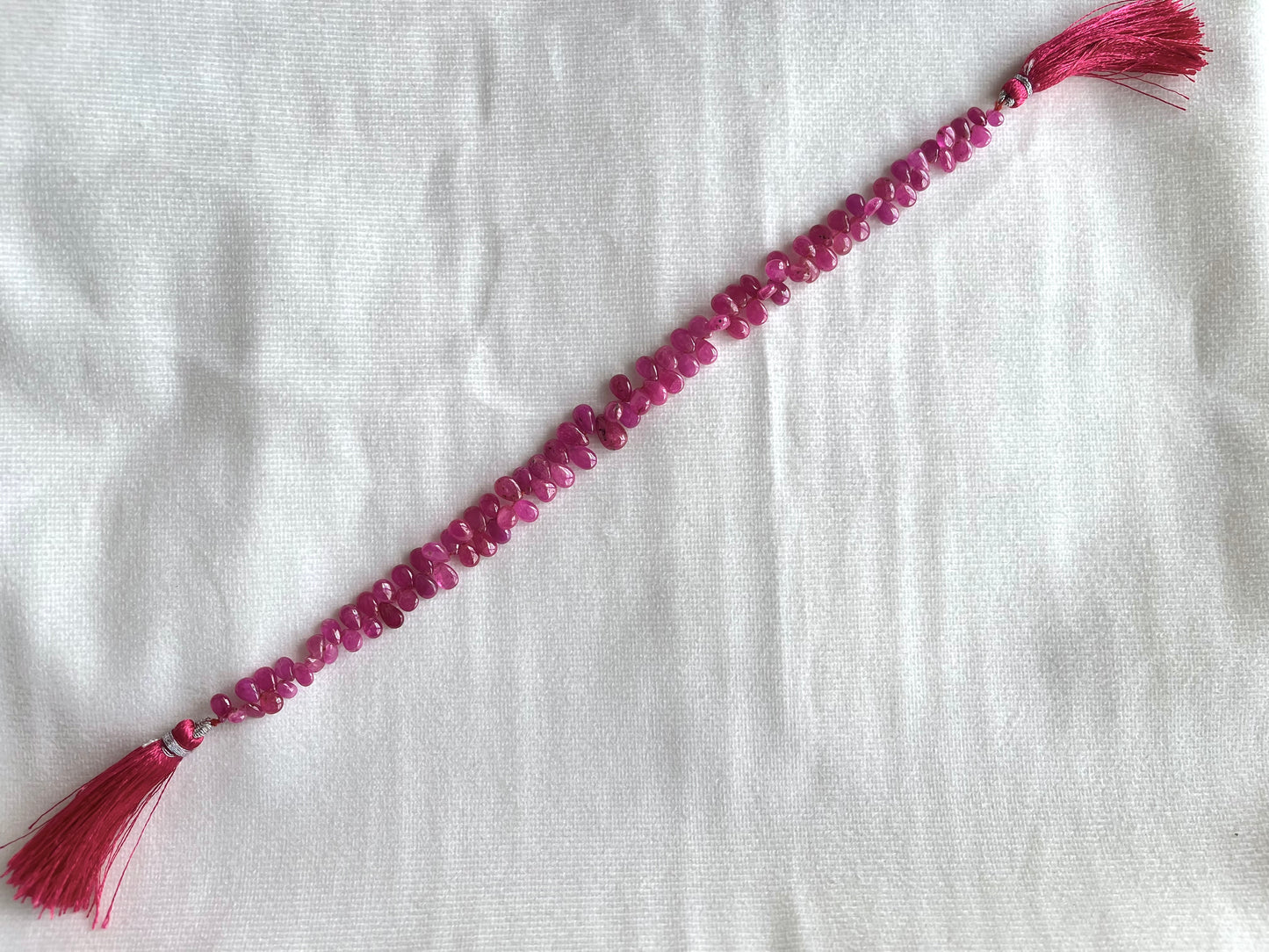 Ruby (Jhonson Mines) smooth pear beads