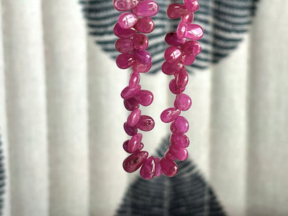 Ruby (Jhonson Mines) smooth pear beads