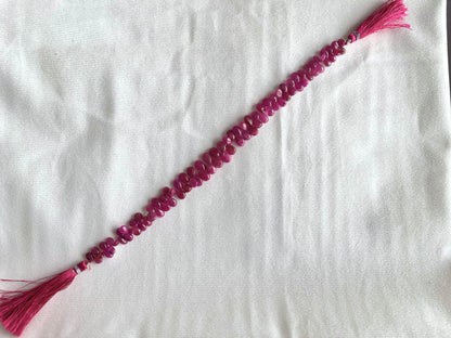 Ruby (Jhonson Mines) smooth pear beads