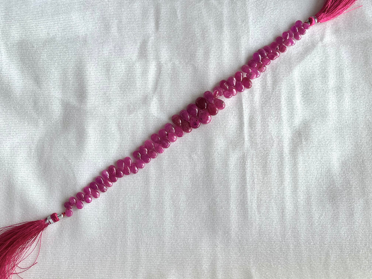 Ruby (Jhonson Mines) smooth pear beads