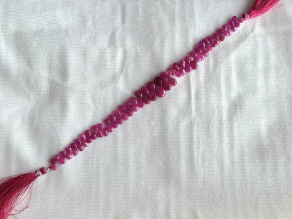 Ruby (Jhonson Mines) smooth pear beads