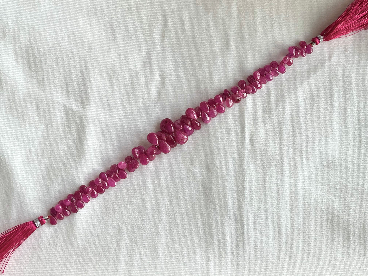 Ruby (Jhonson Mines) smooth pear beads