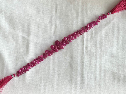 Ruby (Jhonson Mines) smooth pear beads
