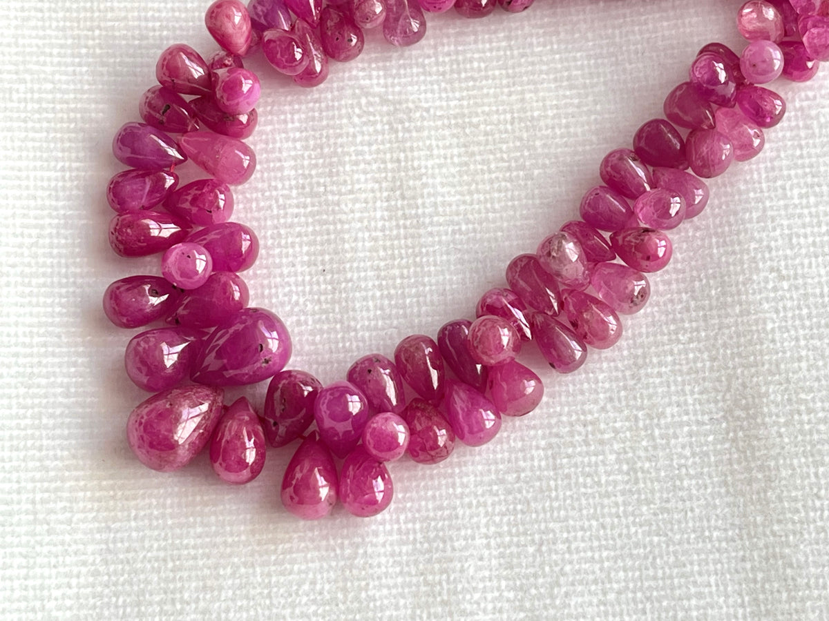 Ruby (Jhonson Mines) smooth drops