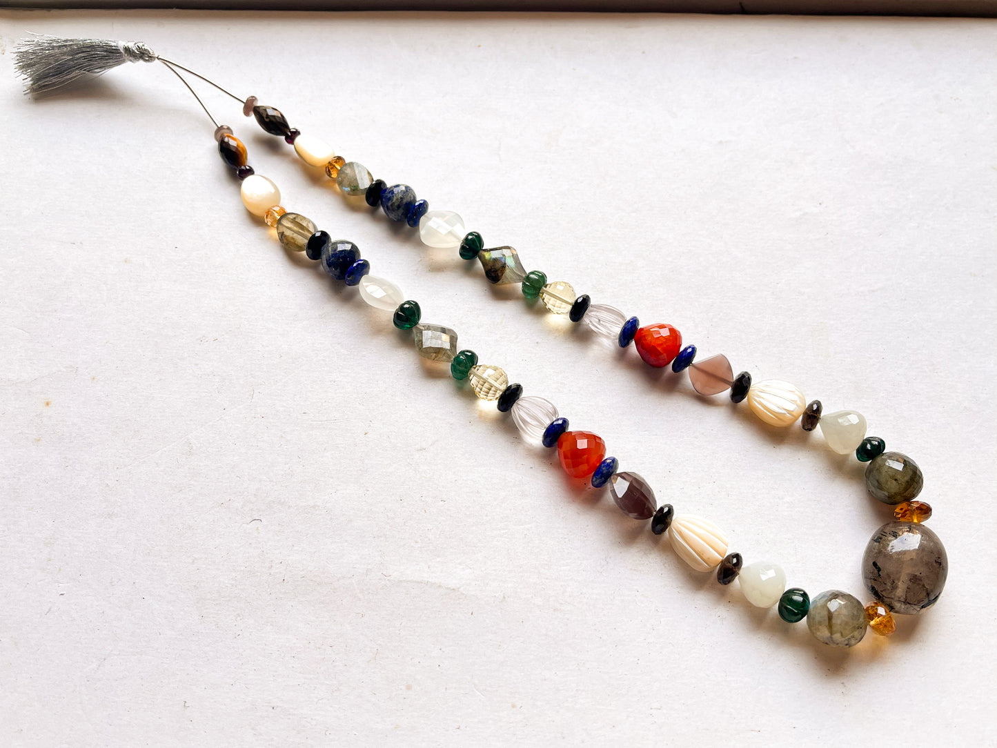 Mix Natural Gemstones Strand, Multi-Shape Gemstone Pair Necklace,SET 10-20